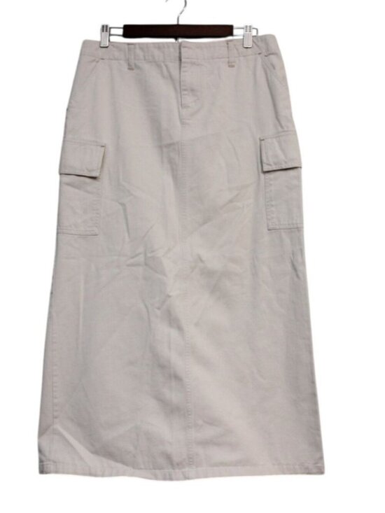 Old Navy Dresses & Skirts - Vintage Y2K Old Navy Maxi Skirt Size 8 Beige Cargo Beach Coastal Boho Lagenlook